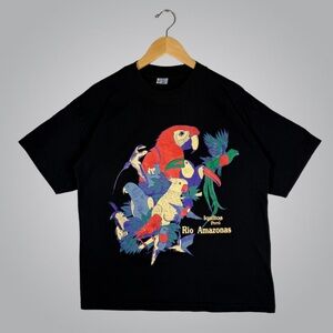 Vintage Single Stitch Kike Iquitos Peru Rio Amazonas Men’s Graphic Tee XL